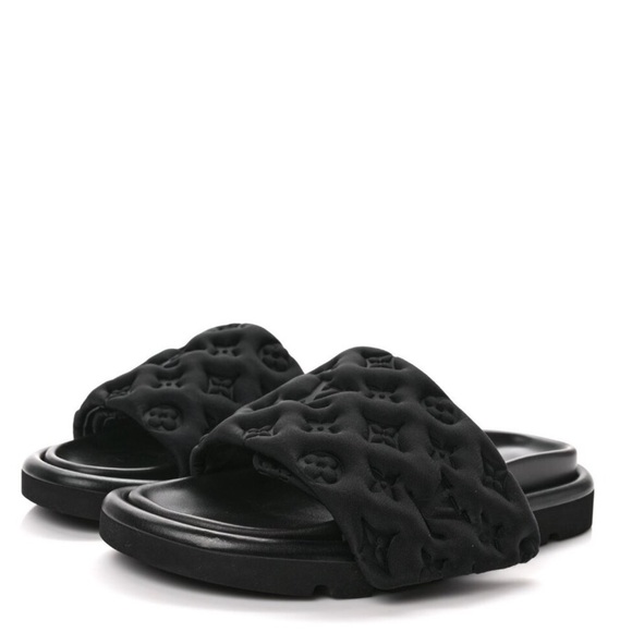 💗Louis Vuitton Technical Embossed Monogram Pool Pillow Comfort Slides- NWOT! - Picture 1 of 6